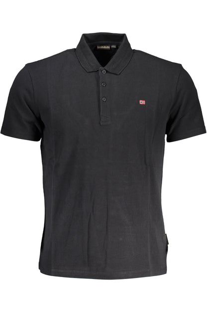Black Cotton Polo Shirt