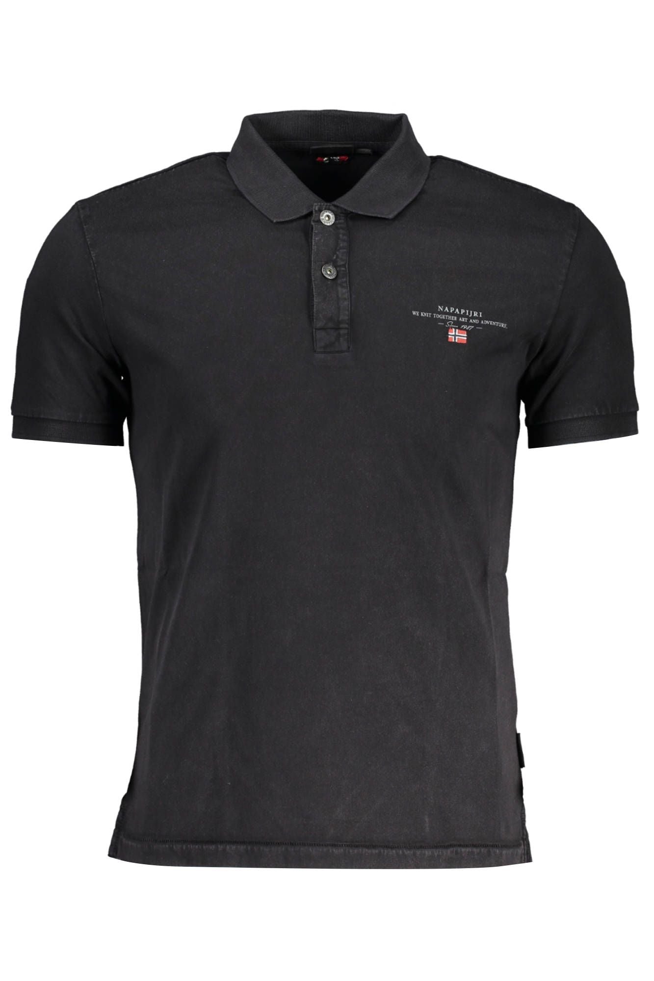 Black Cotton Polo Shirt
