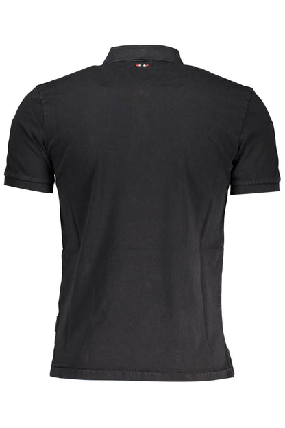 Black Cotton Polo Shirt