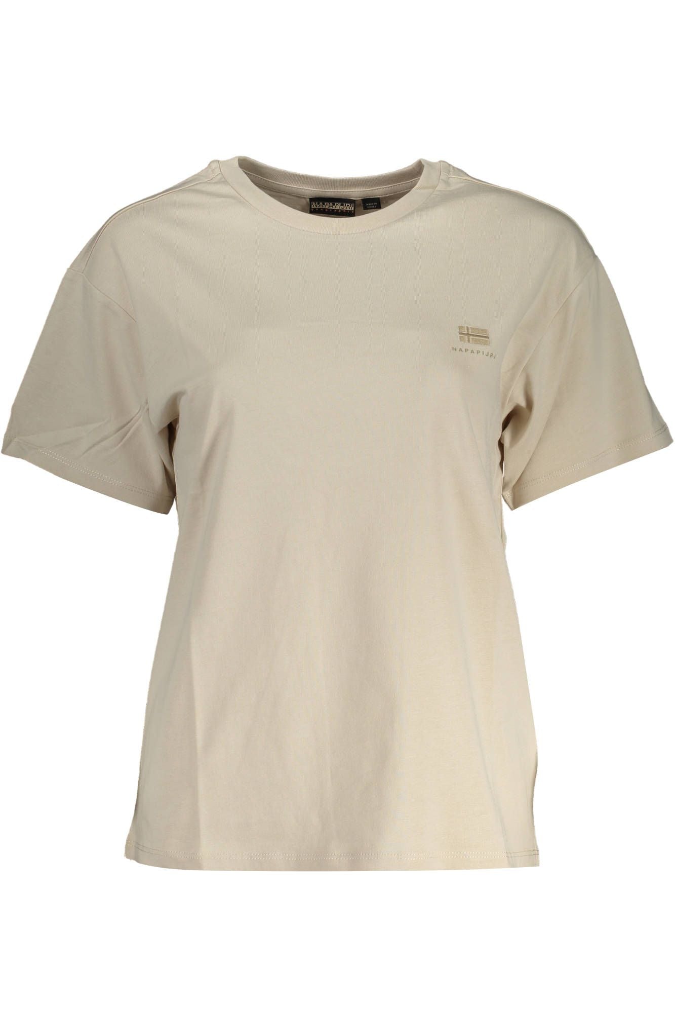 Beige Cotton Tops & T-Shirt