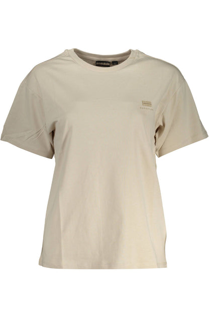 Beige Cotton Tops & T-Shirt