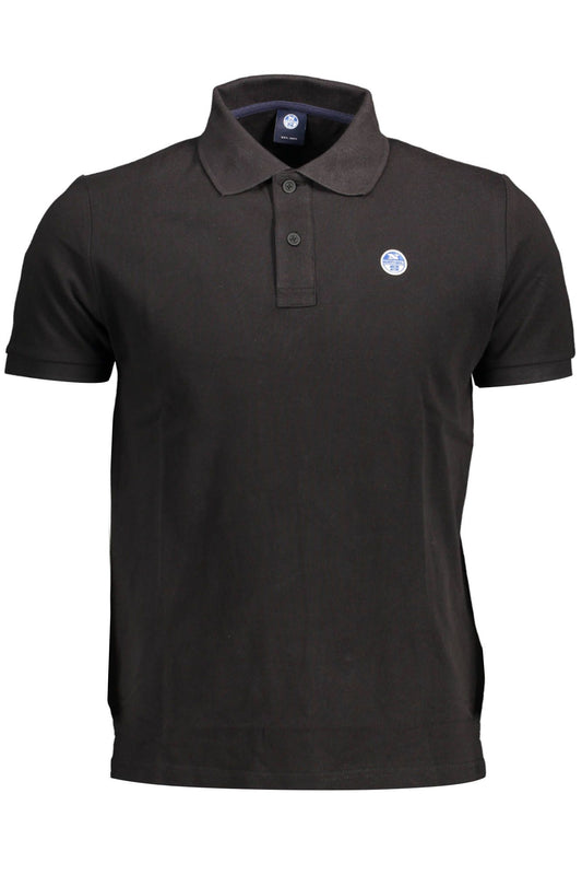Black Cotton Polo Shirt
