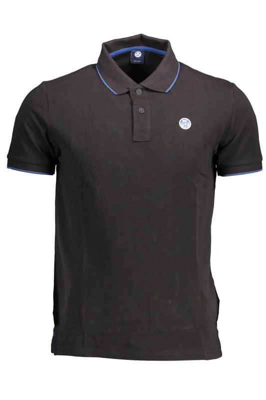 Black Cotton Polo Shirt