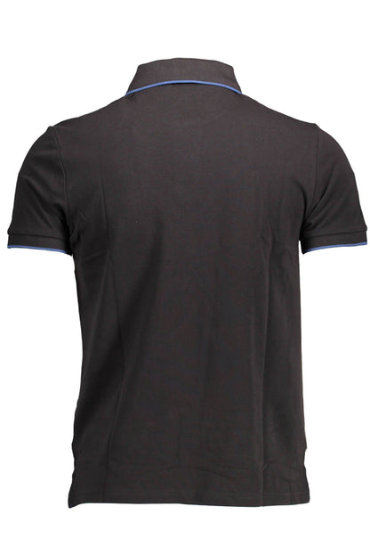 Black Cotton Polo Shirt