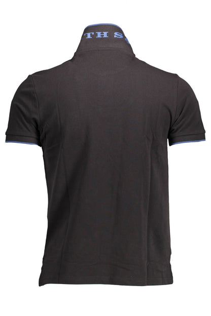 Black Cotton Polo Shirt