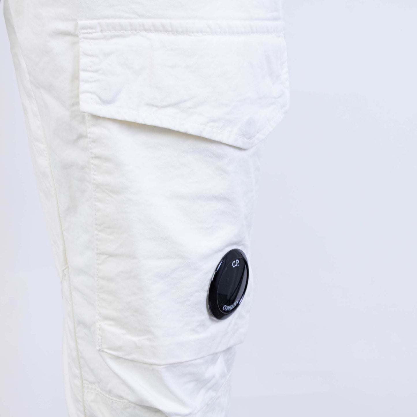 White Cotton C.P. Company Cargo Pants