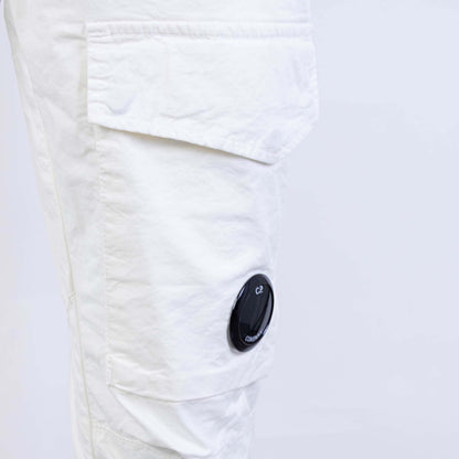 White Cotton C.P. Company Cargo Pants