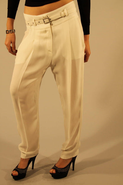 White Viscose Jeans & Pant