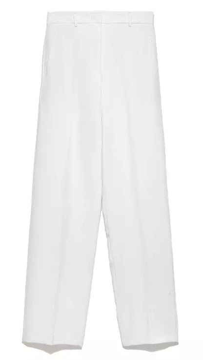 White Polyester Jeans & Pant