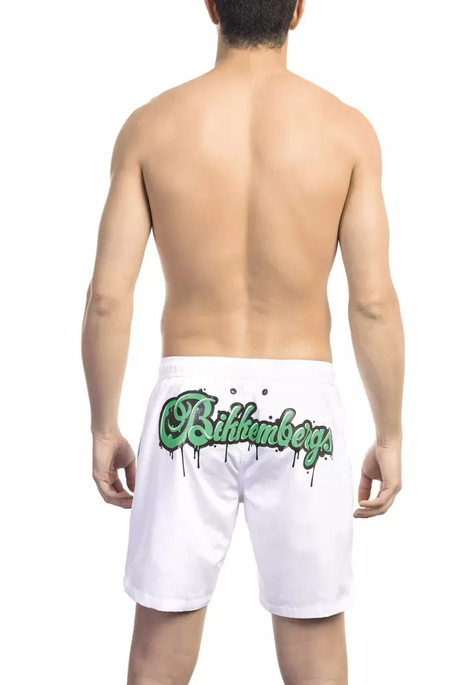 White Polyester Swimwear