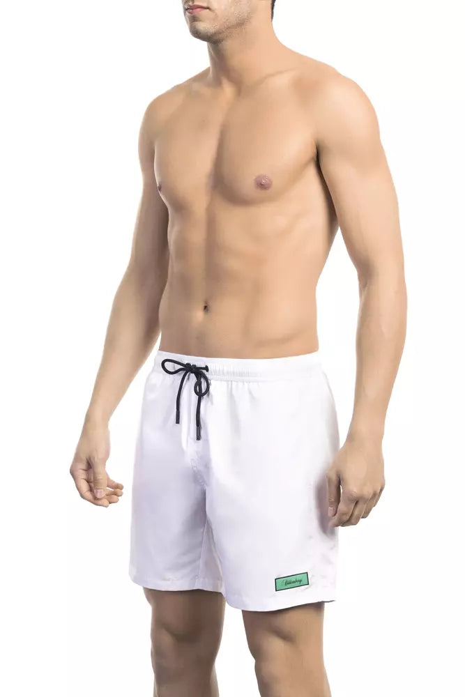 White Polyester Swimwear