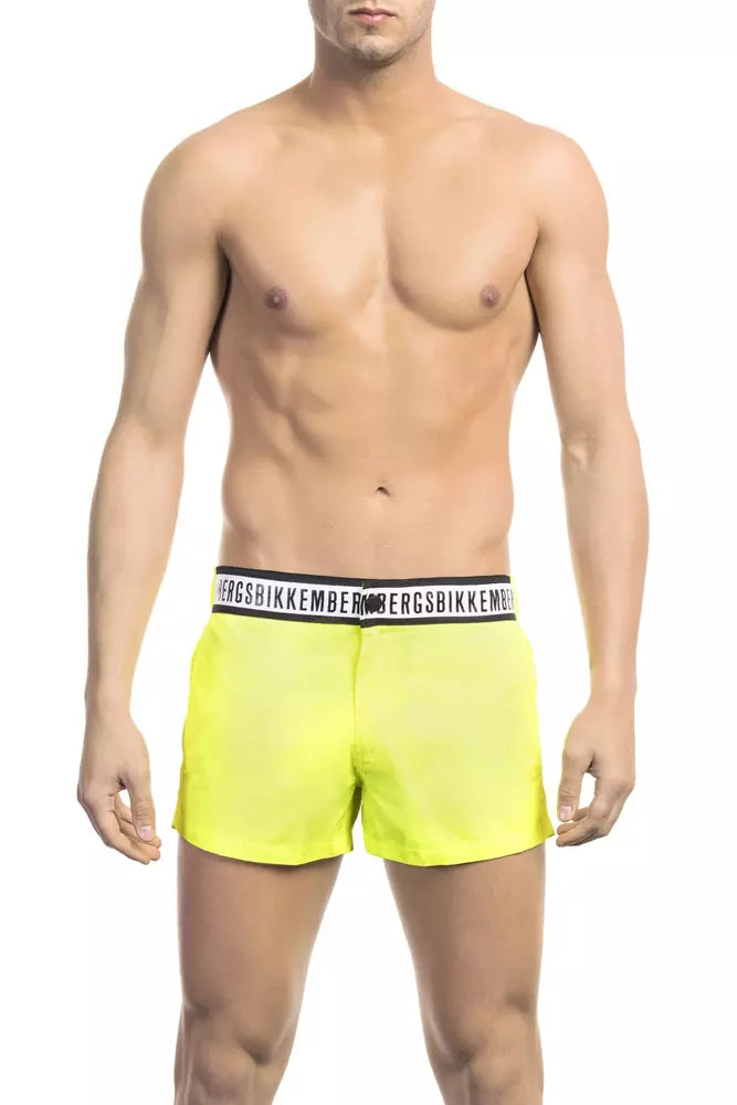 Yellow Polyamide Swimwear