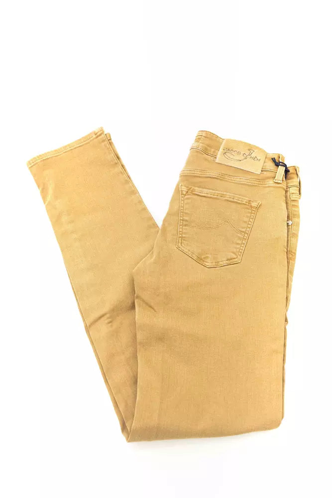 Beige Cotton Jeans & Pant