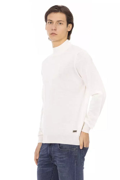 White Fabric Sweater