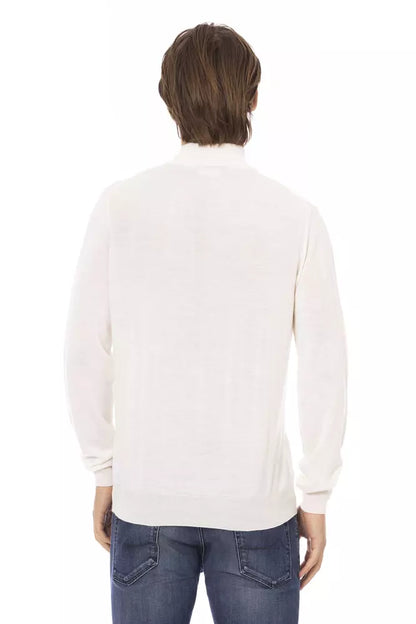 White Fabric Sweater