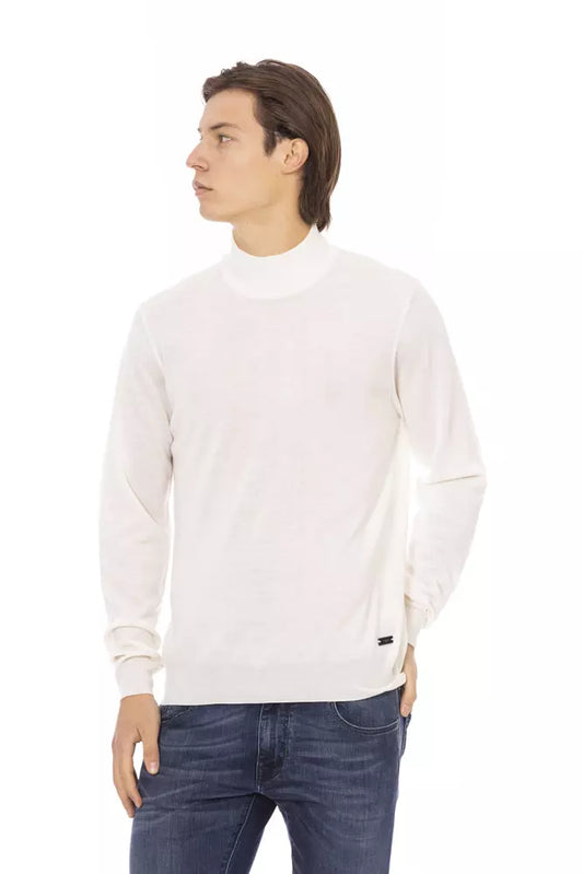 White Fabric Sweater