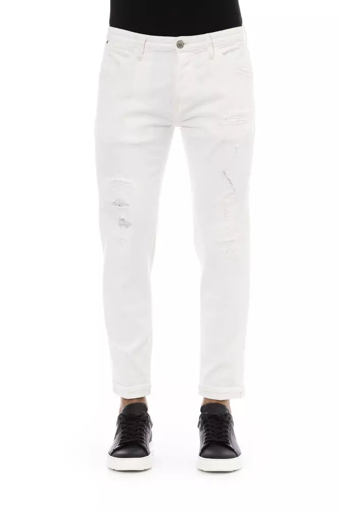 White Cotton Jeans & Pant