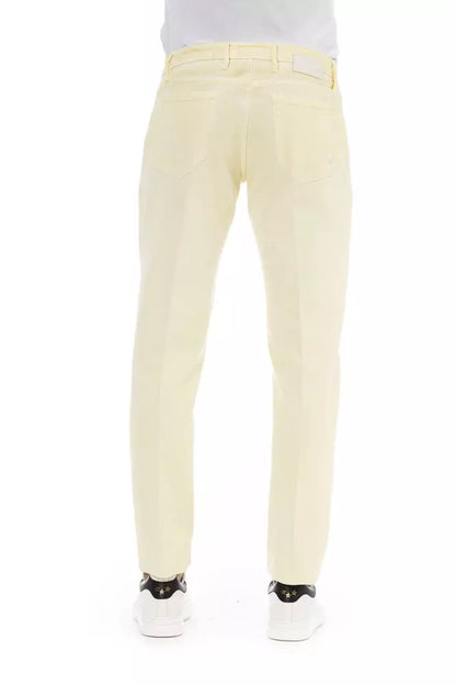 Beige Cotton Jeans & Pant