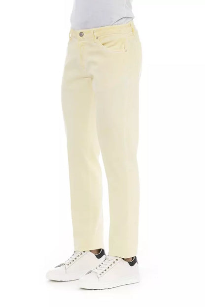 Beige Cotton Jeans & Pant