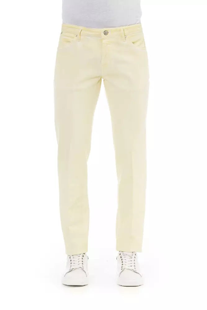 Beige Cotton Jeans & Pant