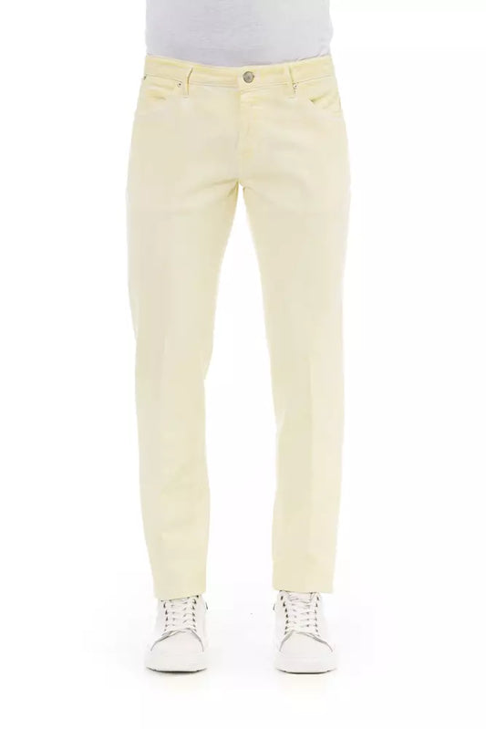 Beige Cotton Jeans & Pant