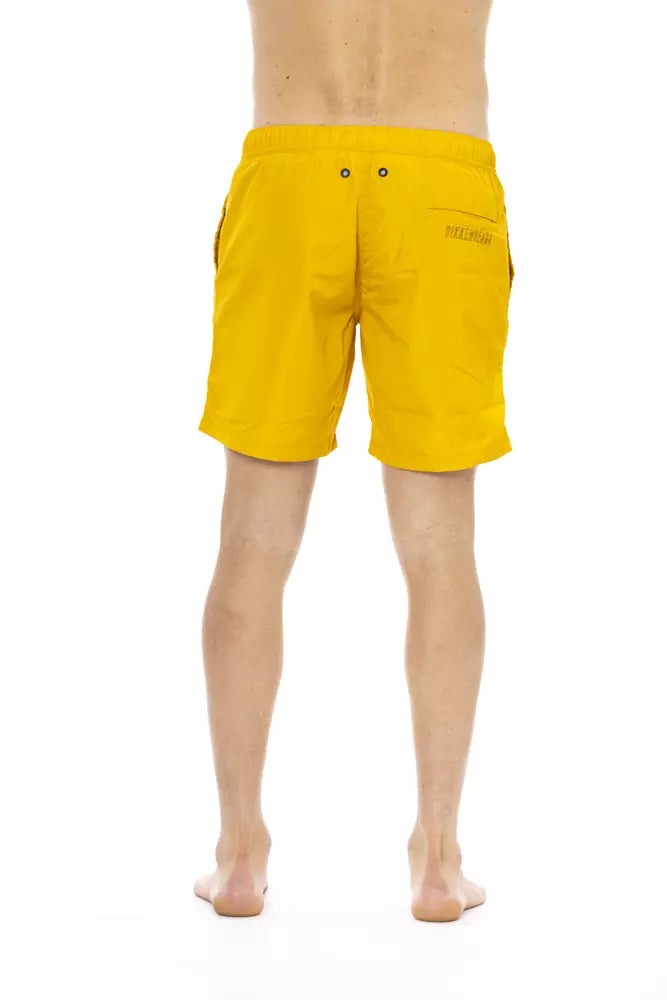 Yellow Polyester Swimwear
