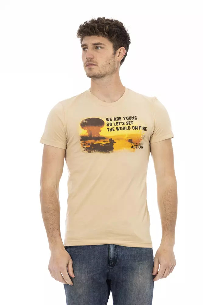 Beige Cotton T-Shirt