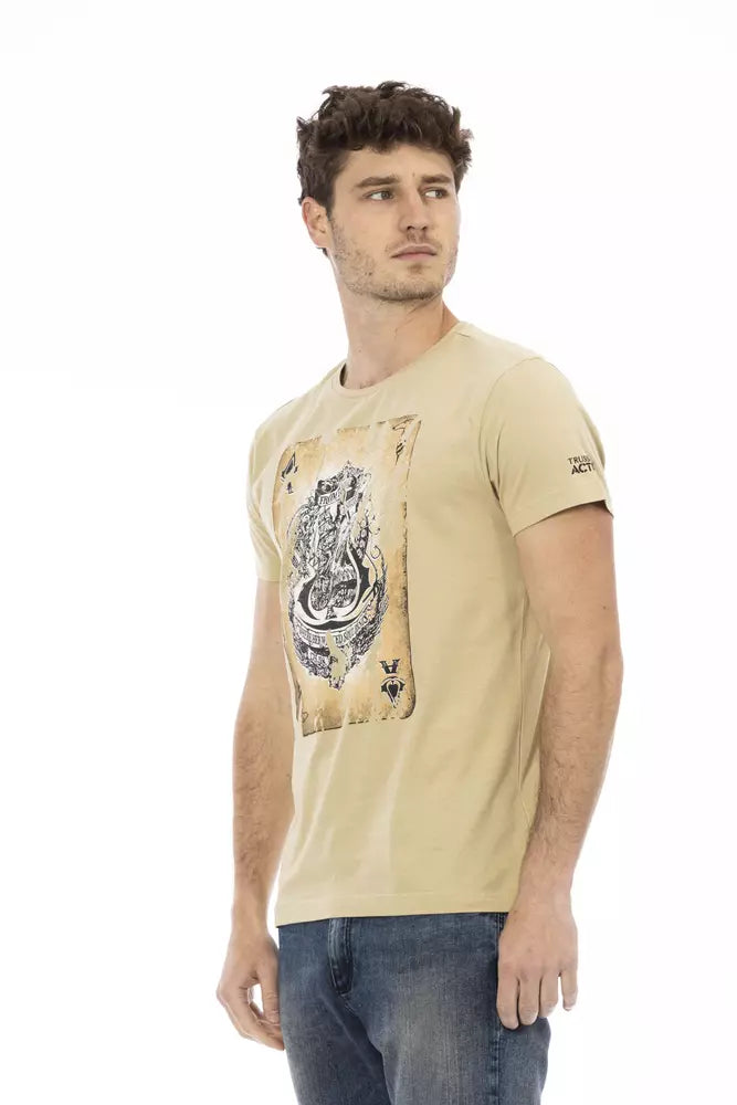 Beige Cotton T-Shirt