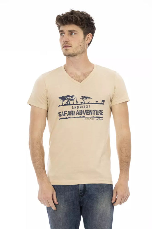 Beige Cotton T-Shirt