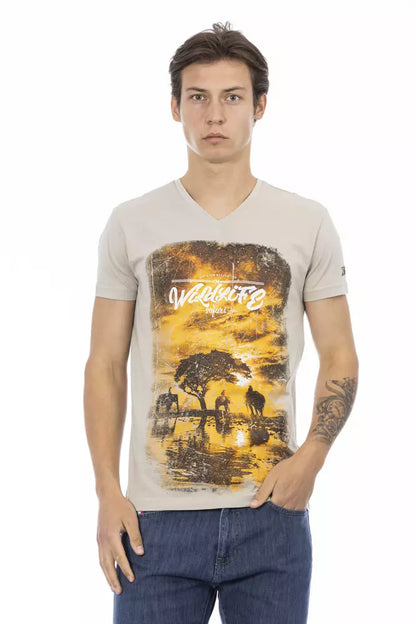 Beige Cotton T-Shirt