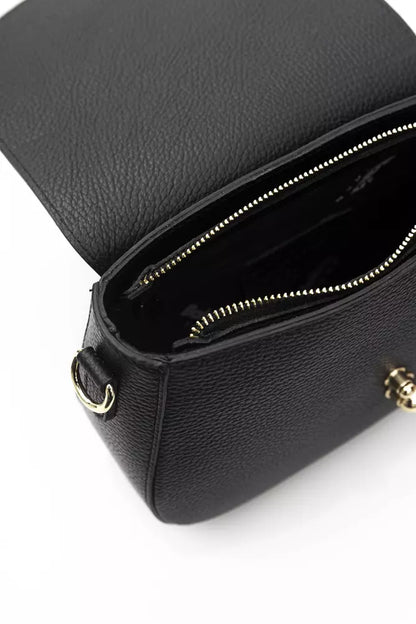 Black Cowhide Shoulder Bag