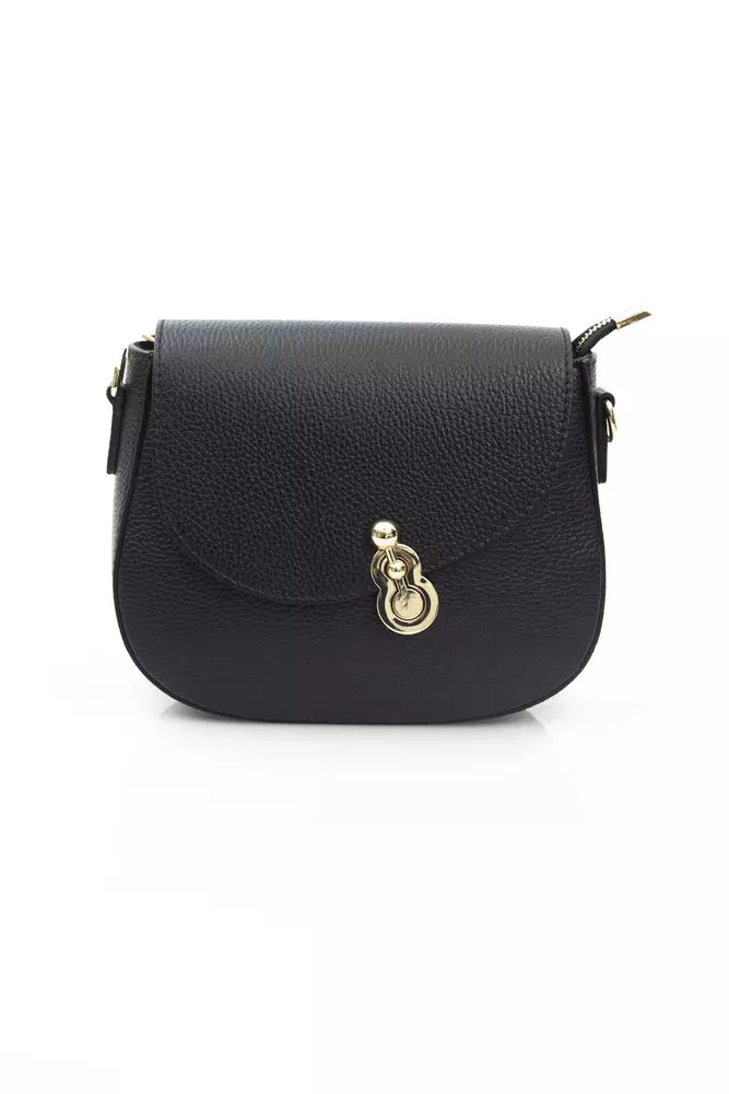 Black Cowhide Shoulder Bag