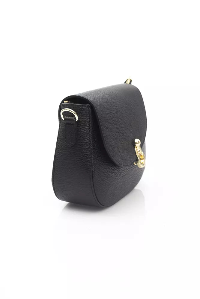 Black Cowhide Shoulder Bag