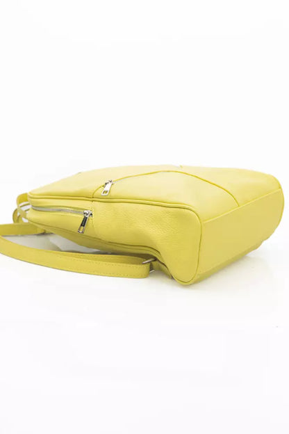 Yellow Cowhide Backpack