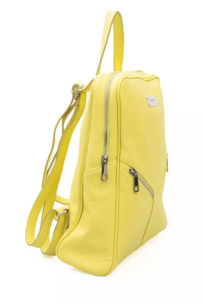 Yellow Cowhide Backpack