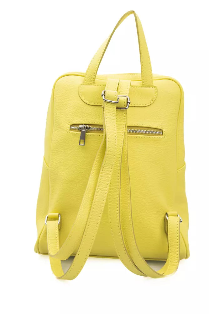 Yellow Cowhide Backpack