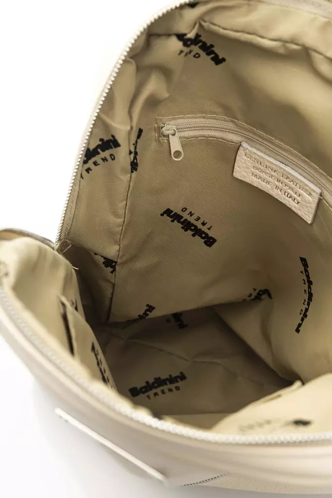 Beige Cowhide Backpack