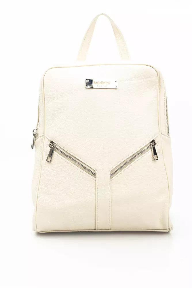 Beige Cowhide Backpack