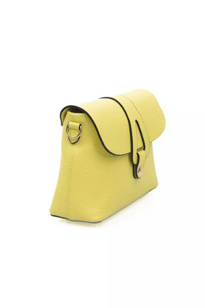 Yellow Cowhide Crossbody Bag