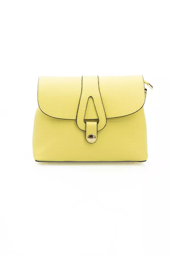 Yellow Cowhide Crossbody Bag