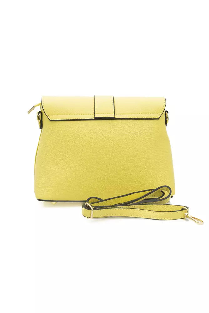 Yellow Cowhide Crossbody Bag