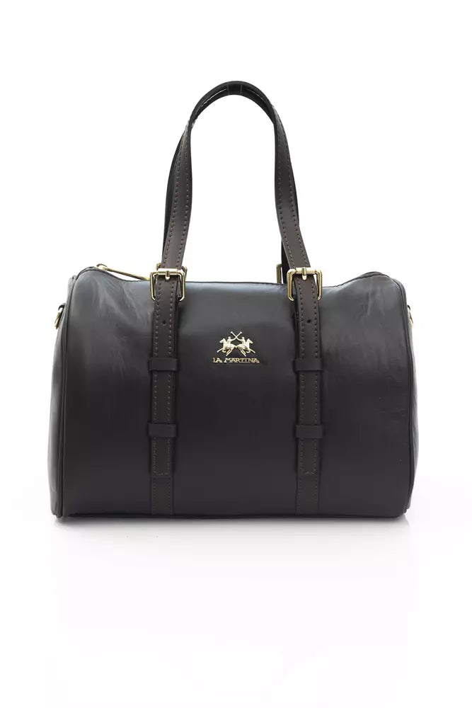Black Calfskin Messenger Bag
