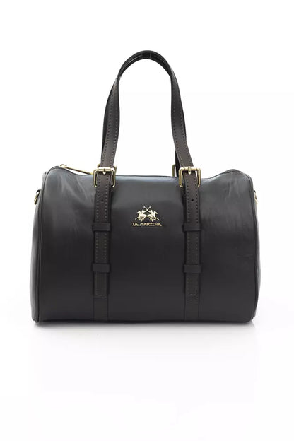 Black Calfskin Messenger Bag