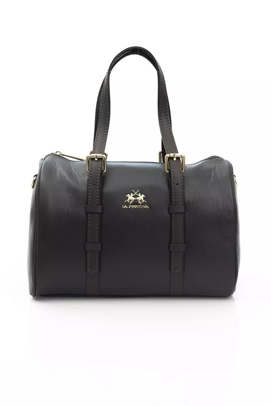 Black Calfskin Messenger Bag