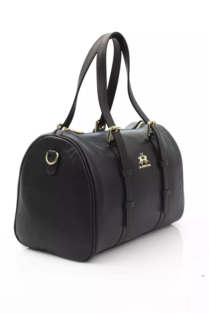 Black Calfskin Messenger Bag