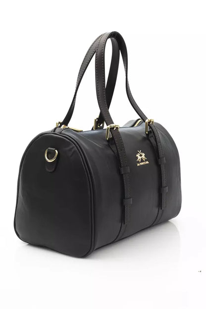Black Calfskin Messenger Bag