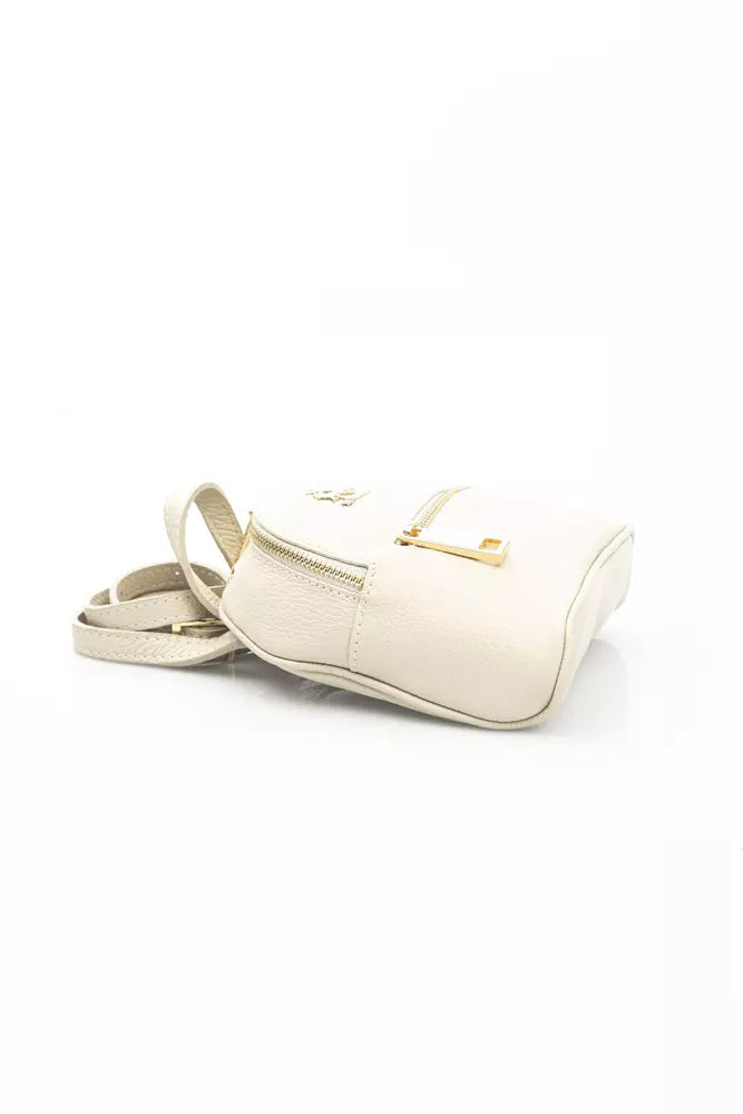 Beige Calfskin Messenger Bag