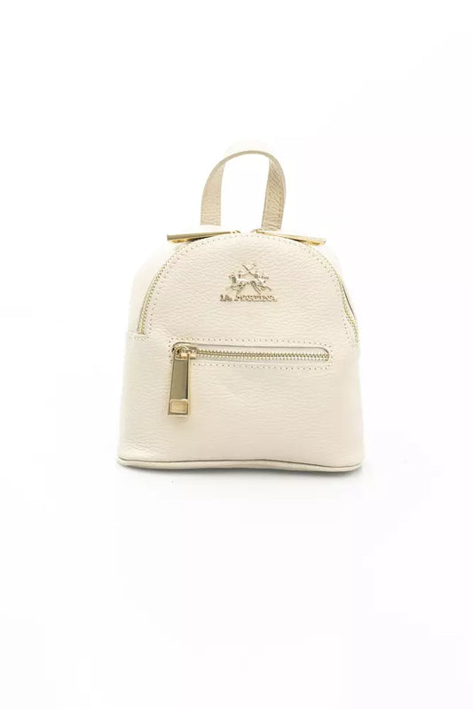 Beige Calfskin Messenger Bag