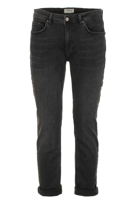 Black Cotton Jeans & Pant