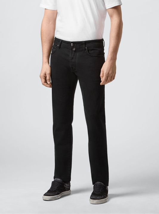 Black Cotton Jeans & Pant